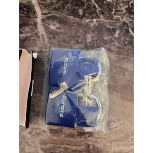 Puroma 43mm Keyed Padlock 2 Pack Blue Keyed Alike Model KL22C with 3 Keys